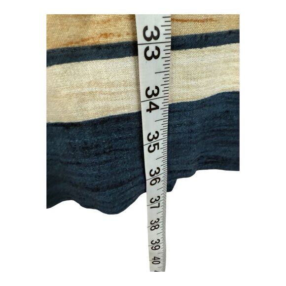 Chico's Tropical Ruana Wrap Size S/M Lightweight Kimono Sleeves Yellow Navy - Picture 8 of 8